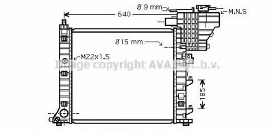 AVA QUALITY COOLING ms2335 -  Радиатор, охлаждение двигателя